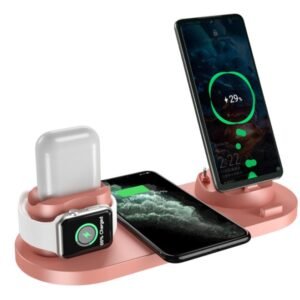 Qi-Enabled 6-in-1 Smartphones & Accessories Wireless Charging Dock Station