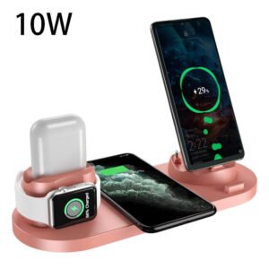 Qi-Enabled 6-in-1 Smartphones & Accessories Wireless Charging Dock Station