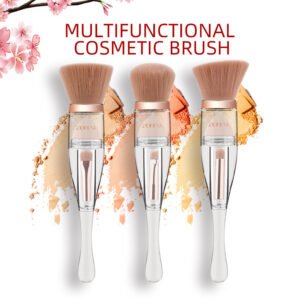 Transparent Stylish 3-in-1 Makeup Brush